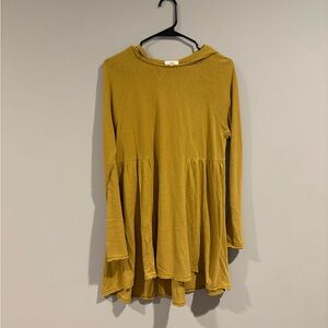 Easel Mustard Tunic Top